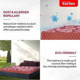 kurl on KURLON Natural Rubberized Coir4 inch King Coir Mattress image 2