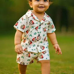 Anneca Boys Mickey Mouse Printed Pure Cotton Shirt & Shorts Clothing Set-picture-30