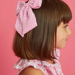 Accessorize Girls Gingham Bow Barrette Hair Clip-picture-55