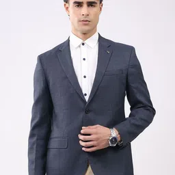 Monte Carlo Checked Notch Lapel Full Sleeve Blazer-picture-24