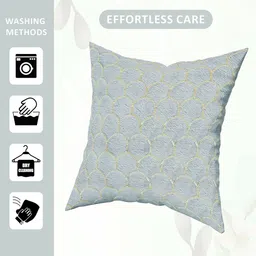 RUBOXA Grey Set of 5 Geometric Velvet Square Cushion Covers image 3