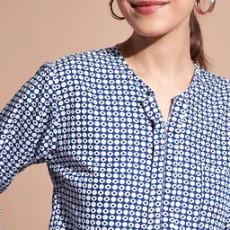 DressBerry Checked Crepe Blouson Top image 3