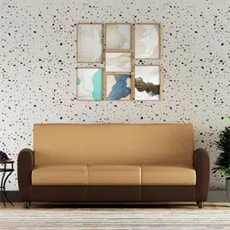 Westido Brown Wooden 3 Seater Sofa-picture-20