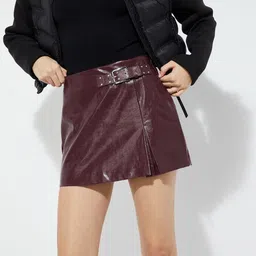max Women Solid A-Line Mini Skirt-picture-10