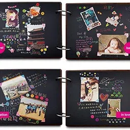 kishucraft Designer happy Anniversary Wooden Scrapbook Photo Album for Memorable Gift Item. image 4