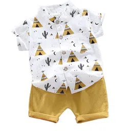 StyleCast x Revolte Boys Printed Shirt with Shorts image 1