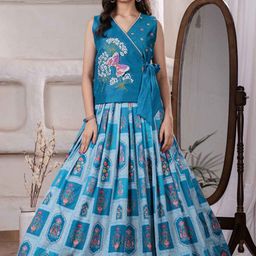 Lagorii Girls Embroidered Ready to Wear Lehenga & Choli-picture-33
