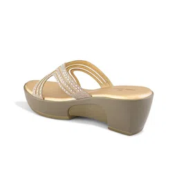 pelle albero Embellished Ethnic Wedge Sandals image 5