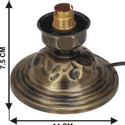 SOMIL Multicoloured 4 Piece Printed Glass Cylindrical Shaped Table Lamp image 2