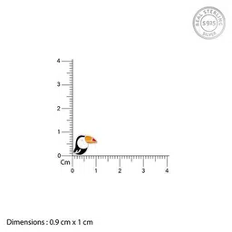 GIVA Kids 925 Silver Rhodium-Plated Angry Bird Studs image 5