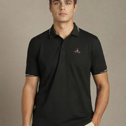 Louis Philippe Men Solid Polo Collar Cotton T-shirt-picture-23