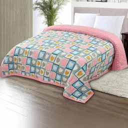 Anadhika Pink Floral Microfiber AC Room Single Bed Comforter image 3