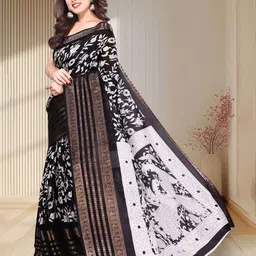 SUPERLAXMI Floral Printed Woven Design Zari Saree image 2