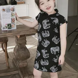 LULU & SKY Girls Conversational Printed A-Line Dress image 4