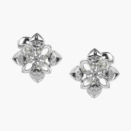 VALANOVA 14Kt White Gold 0.32 Carat Lab Grown Diamond Earrings-image-22