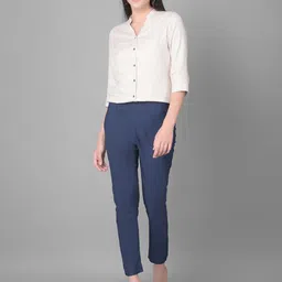 Comfort Lady Women Pack of 2 Solid Mid-Rise Casual Regular Trousers image 3