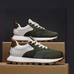 Corsac Men Colourblocked Suede Sneakers-picture-13