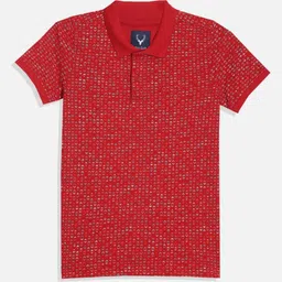 Allen Solly Junior Boys Geometric Printed Polo Collar Cotton T-shirt-picture-54