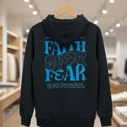 YONGE Men Printed Hooded Sweatshirt image 2