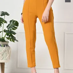 Brainbees Women Pack Of 2 Smart Skinny Fit High-Rise Cigarette Trousers-image-89