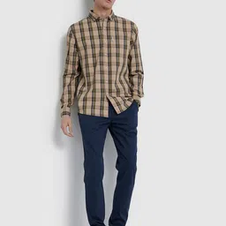 BEN SHERMAN Checked Casual Cotton Shirt image 4