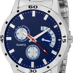 Miss Perfect Unisex Dial & Stainless Steel Straps Analogue Date Aperture Watch 13-image-93