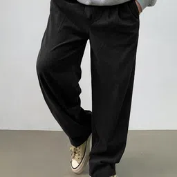 SAKHWALA Men Relaxed Wrinkle Free Corduroy Trousers-picture-47