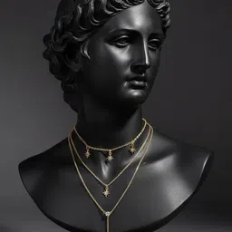 TheVineGirl Three Layered Star Shaped Minimal Necklace image 1