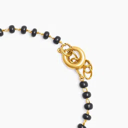 SWASHAA Girls Set Of 2 18K Gold-Plated Artificial Beaded Butterfly Shield Charm Bracelets image 2