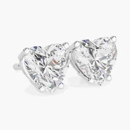 VALANOVA 14 Kt White Gold Lab Grown Diamond Studded Studs - 1.36 g image 5