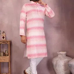 JENJEE Men Printed Regular Pure Cotton Kurta with Pyjamas image 3