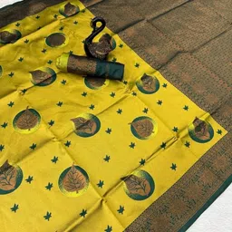 Ehaircare Ethnic Motifs Woven Design Zari Kanjeevaram Saree image 3