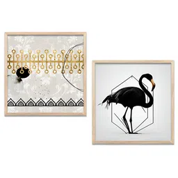 Kotart White & Black 2 Pieces Boho Wooden Wall Arts-picture-10