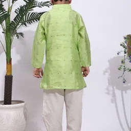 Cutiekins Boys Mandarin Collar Regular Kurta with Pyjamas image 4