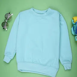 V-Mart Girls Self Design Round Neck Long Sleeves Spun Fleece Sweatshirt-image-60