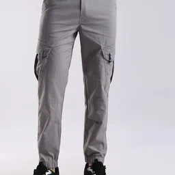 Blu MNKY Men Relaxed Cotton Slim Fit Cargo Pants-picture-42