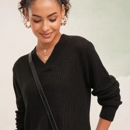 Tokyo Talkies Women Striped Pullover-picture-41
