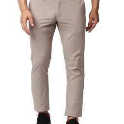 Basics Men Tapered Fit High-Rise Cotton hinos Trousers-picture-10