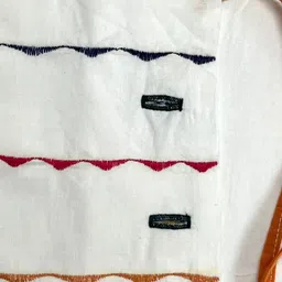 BAESD Infants Self Design Organic Cotton Jhabla With Nappy image 2