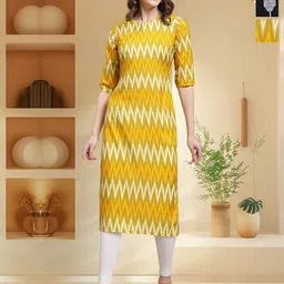 anouk rustic HERE&NOW Selection Of 3 Chevron Printed Round Neck Straight Kurtas-picture-23