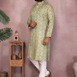 SILPICARE Men Ethnic Motifs Printed Regular Pure Cotton Kurta With Pyjama-picture-36