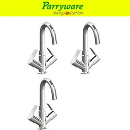 parryware Praseo Center Hole Basin Mixer Tap for hot and cold water set of 3 pic 189 Dual Handle Deck Mounted Faucet for Wash Basin Basin Mixer Faucet-picture-15