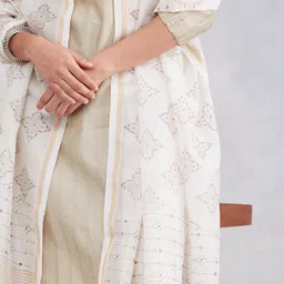 Fabindia Floral Printed Cotton Silk Dupatta image 2