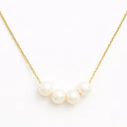 DressBerry Gold Plated Pearls Stainless Steel Chain image 4