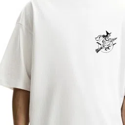 Fashnobic Graphic Printed Drop-Shoulder Sleeves Oversized Cotton T-shirt image 4