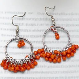 Creative Frogs Orange Alloy Earrings-image-99