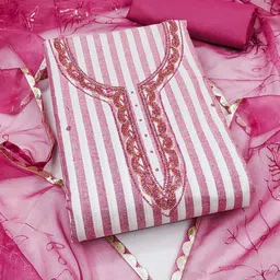 Ishin Embroidered Pure Cotton Unstitched Dress Material-picture-30