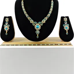 VATSALYA creation Alloy Gold- plated Turquoise Jewellery Set-picture-22