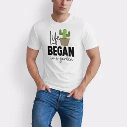 Seekbuylove Men Cotton Typography Printed Regular Fit Bio Finish T-shirt image 4