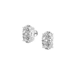 Sparkles 14Kt Gold Oval Solitaire Stud Earrings With 1 Carat Lab Grown Diamond- 1.65 g image 4